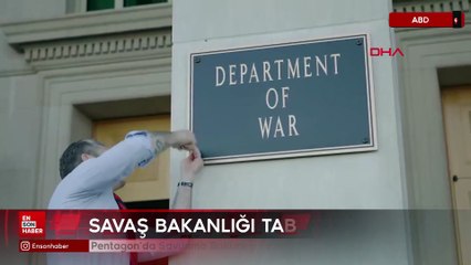 Pentagon’da Savunma Bakanlığı tabelaları Savaş Bakanlığı olarak değiştirildi