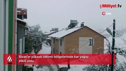 Kentin yüksek kesimleri beyaza büründü! Kar yağışı...