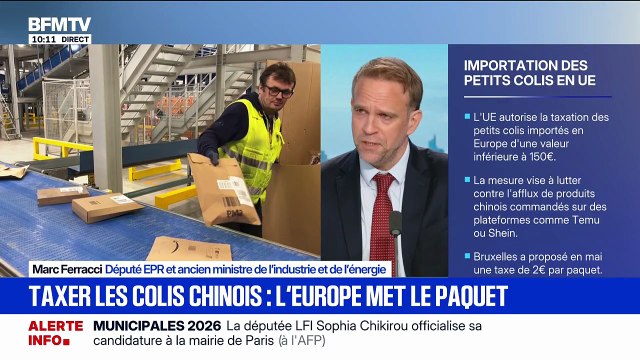 Taxe sur les petits colis: C'est un enjeu de protection des consommateurs , pour Marc Ferracci, député EPR et ancien ministre de l'Industrie et de l'Énergie