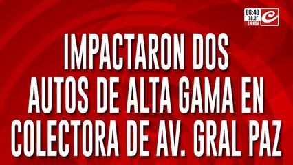 Persecución, choque y fuga en plena avenida General Paz