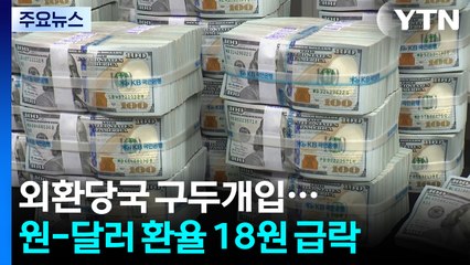 외환당국 구두개입 나오자 환율 18원 급락 / YTN