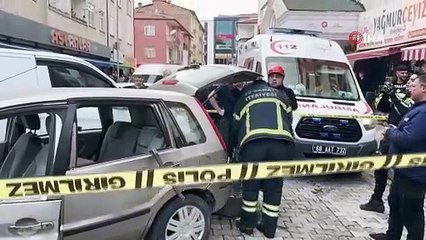 Aksaray'da aracın içindeki piknik tüpü bomba gibi patladı! O anlar kameralara yansıdı