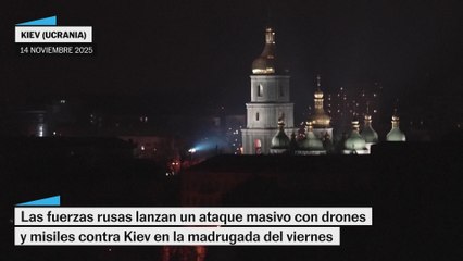 Las fuerzas rusas lanzan un ataque masivo con drones y misiles en Kiev