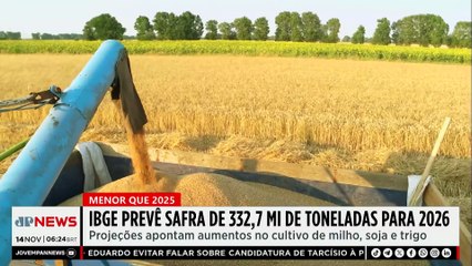IBGE prevê safra de 332,7 milhões de toneladas para 2026