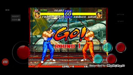 Fatal Fury 3 Franco Bash vs Franco Bash clone fala de vitória do Franco Bash em português