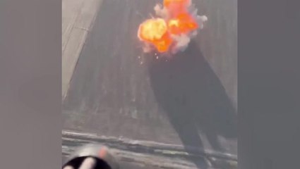 Watch Ukrainian helicopter gunner blast Russian drone out of the sky with minigun