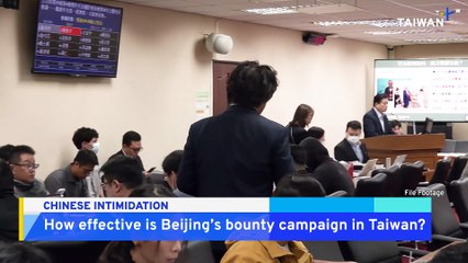 China Issues More Bounties for Taiwanese Citizens