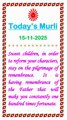 🇲🇰 Today’s Murli 15 November 2025 English | Today Murli in Male Voice | BRAHMA KUMARIS Murli in Eng