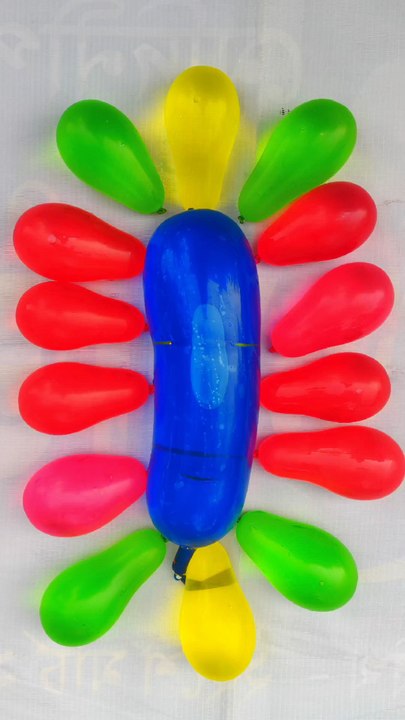 Rocket Water Balloons Popping Reverses Satisfying