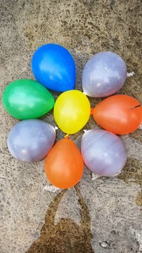 Water Balloons Popping Reverses Satisfying