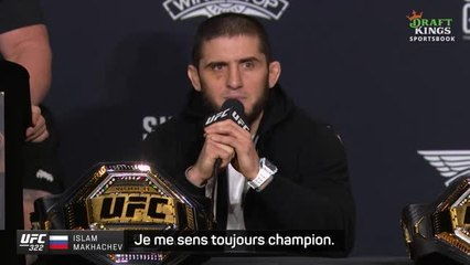 UFC 322 - Makhachev : "Je me sens toujours champion"