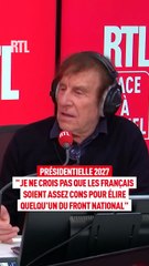 Alain Souchon se lâche sur RTL : "Je ne pense pas que les Français soient assez cons pour élire quelqu’un du Front National ! Si c’est le cas, on irait en Suisse" - Regardez