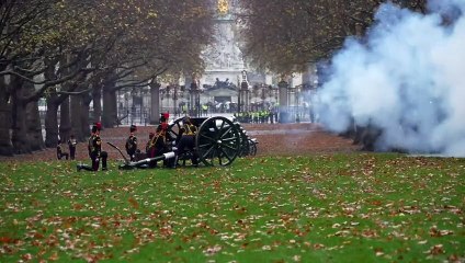 Royal Gun Salute in Green Park to mark King's birthday