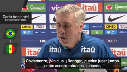 Ancelotti se pronuncia acerca de Vinicius y Rodrygo en la selección brasileña