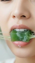 why is this green jelly facial SO satisfying 😭💚 like i can’t stop watching”