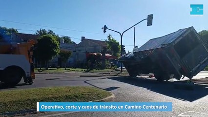 Operativo, corte y caos de tránsito en Camino Centenario
