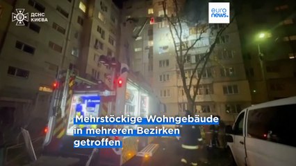 Tote und Dutzende Verletzte: Russische Drohnen und Raketen gehen auf Kyjiw nieder