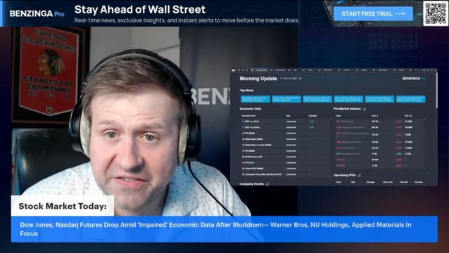 Stock Market Today: Dow Jones, Nasdaq Futures Drop Amid 'Impaired' Economic Data After Shutdown— Warner Bros, NU Holdings, Applied Materials In Focus