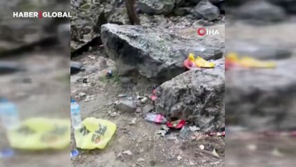 Herkesin gelip görmek istediği şelaleyi, çöplüğe çevirdiler