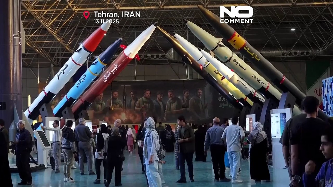 Iran displays ballistic missiles, drones for the first time after war with Israel