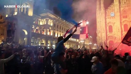 Napoli taraftarları Milano’da Serie A şampiyonluğunu böyle kutladı