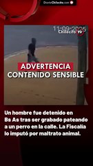 Un hombre fue detenido en Bs As tras ser grabado pateando a un perro en la calle. La Fiscalía lo imputó por maltrato animal.