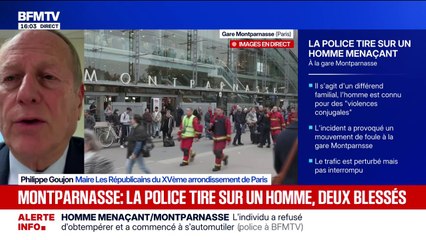 Gare Montparnasse: "L'homme menaçant était connu pour des faits de violences conjugales", déclare Philippe Goujon, maire (LR) du 15e arrondissement