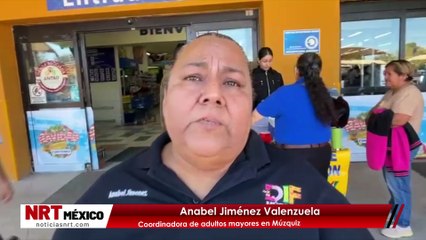 DIF Múzquiz y Secretaría de Salud aplican vacunas a empacadores adultos mayores