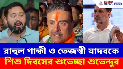রাহুল গান্ধী ও তেজস্বী যাদবকে শিশু দিবসের শুভেচ্ছা শুভেন্দুর | Suvendu on Bihar Election Result