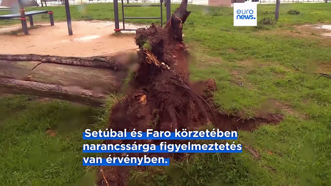 Narancssárga figyelmeztetés Portugáliában a hatalmas esőzések miatt