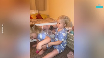 Proud Mum Films Daughters Playing Hair Salon