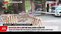 Bahçelievler'de deprem sonrası balkon çöktü, Haber Global ekibi son durumu aktardı