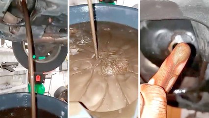 Mechanic leaves internet users stunned after showing “glitter oil” coming out of car