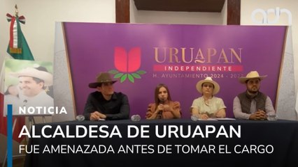Alcaldesa de Uruapan confirma que recibió amenazas antes de asumir el cargo; refuerzan su seguridad