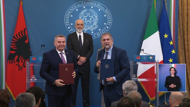 Roma- Vertice Intergovernativo Italia-Albania, scambio di accordi e dichiarazioni alla stampa - LIS (14.11.25)