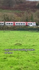 Three trains from new Cambrian Line fleet spotted outside Machynlleth as part of training exercise