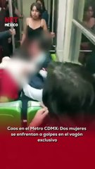 🚇 Un par de mujeres fueron captadas mientras se agarraban vi0lentamente a golp3s dentro del vagón exclusivo para mujeres, generando caos entre las pasajeras que intentaban separarlas.
