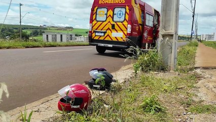 Homem e menino ficam feridos em acidente entre duas motos no Conjunto Riviera em Cascavel