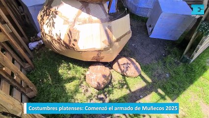 Costumbres platenses: Comenzó el armado de Muñecos 2025