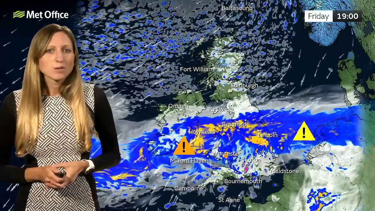 Met Office Friday Evening National Weather Fore...