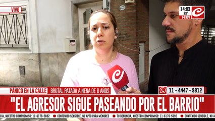 Pánico en la calle: habla la mamá de la nena atacada en Palermo