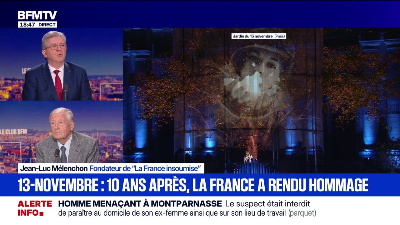 Hommage du 13-novembre: "Il y a une force de volonté d'être le peuple français", déclare Jean-Luc Mélenchon, fondateur de LFI