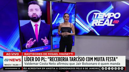 “Receberia Tarcísio de Freitas no PL com muita festa”, diz Valdemar Costa Neto