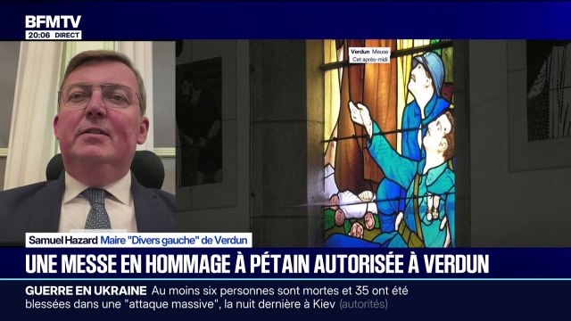 Je suis déçu : Samuel Hazard, maire (Divers gauche) de Verdun, exprime sa déception après la décision de justice de maintenir la messe en hommage au maréchal Pétain