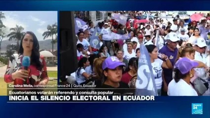 Comienza el silencio electoral en Ecuador de cara al referendo y consulta popular