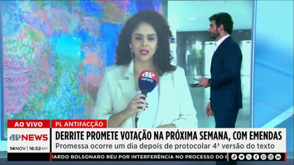 PL Antifacção: Derrite promete votação com emendas na próxima semana