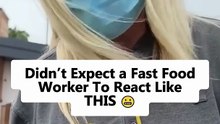 Part1 Didn’T Expect A Fast Food Worker To React Like This 😬