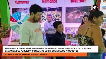 Fiesta de la Yerba Mate en Apóstoles desde Romance destacaron la fuerte demanda del público y consultas sobre los nuevos productos