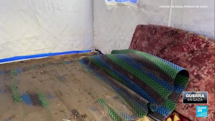 Fuertes precipitaciones arrasan campamentos gazatíes; temor por restricciones israelíes