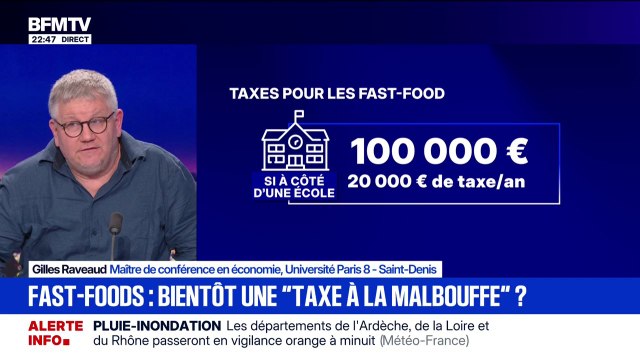 Une taxe pour les fast-foods: Les prix structurent absolument nos vies , déclare Gilles Raveaud, maître de conférence en économie